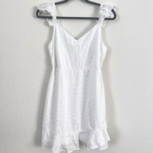 Love to be spoiled Womens‎ Dress Sz XL White Flutter Sleeves Cottagecore Prairie